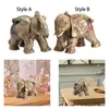 Estatuetas decorativas escultura artesanato decoração de mesa enfeites de elefante para decoração de escritório doméstico