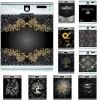 Stickers 3D Self Adhesive Dishwasher Stickers Black Pattern Wall Sticker Kid's Art Door Cover Kitchen Accessories Decor Home Living Room