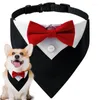 Dog Apparel Tuxedo Bandana Collar 1PCS Adjustable Wedding Soft Comfortable Neck Scarf For Small Medium And Large Dogs