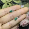 100 Natural MM Emerald Jewelry 925 Srebrne kolczyki dla bogini dobrej biżuterii 240315