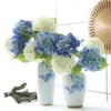 Decoratieve bloemen Hoge imitatie Kunstmatig hydraterende aanraking PVC Big Hydrangea Home Wedding Decoratie Feestelijke tafel Decor Fake