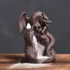 Burners Ceramic Dragon Backflow Incense Burner Smoke Waterfall Aromatherapy Censer Incense Stick Holder Home Decor