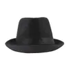 Chapeaux à large bord chapeaux de seau mode Jazz chapeau à large bord solide Fedora chapeau lin hommes Club chapeau J240325