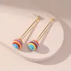 Dangle Earrings Fashion Mini Beads Ball All Match Colorful Hand Made Women Gift
