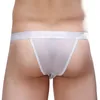 Sous-vêtements en coton pour hommes, culottes hautes élastiques, fines, douces, respirantes, rafraîchissantes, ceinture Semi-transparente, sous-vêtements sexy