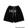 Designer tak c hem 23 sommar ny fronttryck engelska brev tryck unisex lös fritidssportshorts 7o3a