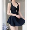 Women's Swimwear One Piece Sexy Slim Covering Belly Soaking Spring Skirt Style Swimsuit Bikini