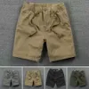 Herren-Shorts, Herren-Shorts, Sommer-Shorts aus reiner Baumwolle, lässig, neue hochwertige Business-Social-Shorts, Herren-Bermuda, lockere Luxus-Khaki-Jogginghose, 24325