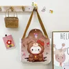 Nova bolsa de ombro infantil de lona, bolsa crossbody feminina, bolsa elegante