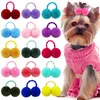 Vestuário para cães 100pcs arcos de cabelo acessórios de bola para pequenos cães de gato produtos de preparação de animais de estimação