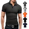 2023 NY POLO SHIRT MEN SOMMER STRICKING MÄNS SHOTS SLEEVE POLO BUSIN kläder lyxiga män tee shirt g6km#