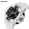 Sanda Men Watches White G Style Sport Watch LED Digital Waterproof Casual Watch S Shock Man Clock Relogios Masculino Watch Man X0237A