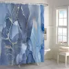 Rideaux Rideaux de douche en marbre de luxe Texture aquarelle mélange de couleurs rideau de salle de bain abstrait moderne encre Art maison baignoire décor ensemble crochets