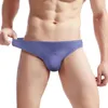 Mutande da uomo bikini in seta di ghiaccio costume da bagno slip sexy biancheria intima pantaloncini regali per uomo custodia rigonfia ragazzo morbido sissy perizoma