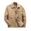 épais chaud mâle Parkas militaires vêtements d'extérieur vêtements polaire bombardier veste coupe-vent hommes vestes d'hiver col de fourrure manteaux h3Y4 #