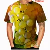 Heren T-shirts Verkoop Fruit Druiven Serie 3D Bedrukt Shirt Heren Dames