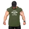 Gymnases Entraînement Sleevel T-shirt Cott Stringer Débardeur Hommes Bodybuilding Vêtements Fitn Mâle Sportwear Gilets Muscle Singlets F3OH #