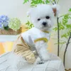 Dog Apparel Button Fastening Pet Clothes Soft Color-blocking Design Jumpsuit Comfortable Small Bodysuit For Supplies