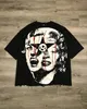 Gothique Punk Surdimensionné Graphique T-shirts Y2k Top Hip Hop Harajuku À Manches Courtes Hommes Femmes Lâche Polyvalent T-shirt Streetwear 240320