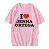 Ik Liefde Jenna Ortega t-shirt Tops Zomer Heren Hip Hop Losse Korte Mouw Tees Mannen Vrouwen Fi Casual oversized Eu Size T-shirt I6cr #