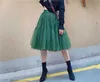 Etekler Zarif Bordo Tül Kısa Kadınlar Artı Boyut Kabarık Özel Yapım 2021 Sheer Etek Diz Uzunluğu Mini Resmi Elbise