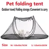 Transportador de cachorro Tent da tenda dobrável de engrenagem de animais de estimação, armazenando gatos cães para viagens ao ar livre para viajar de malha respirável respirável para malha de aço gaiola