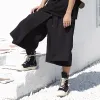 Capris män japan kimono lösa bred ben byxa mode casual kjol byxor manliga kvinnor streetwear hip hop punk harem byxor