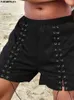 Incerun moda masculina shorts rendas até cordão joggers verão lazer bottoms 2023 streetwear solto casual plus size 240314