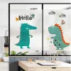 Films Cartoon Static Window Film Decorative Vinyls For Screens Bathroom Home Cute Animal Privacy Stained Glass Film Removable Tinting