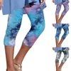 Active Pants 3/4 Leggings For Women High Waisted Print Office Long Shorts Womens Short