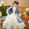 Girl Dresses High End Medieval Court Baby Flower Baroque Halloween Prom Birthday Party Gowns Princess