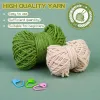 Knitting LMDZ Leaf Potted Plant Crochet Kit for Beginners 1/2/3Pcs Crochet Starter Kit with Complete for Beginners Decoration