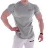 Nova secagem rápida Fitn Sports T-shirt masculina de manga curta Verão Fitn Wear Casual Wear W2Ql #