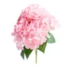 Decoratieve bloemen bloemen 13'' Zijden hortensia met lange stelen Realistisch boeket voor bruiloftsfeest Kantoor Home Decor