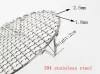 Meshes 304 stainless steel round barbecue BBQ grill net meshes racks grid round grate Steam net Camping Hiking Outdoor Mesh Wire Net