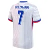 24 25 25 Klub francuski Pełne zestawy 2024 Benzema piłka nożna Giroud Mbappe Griezmann Saliba Pavard Kante Maillot de Foot 1998 2006 Retro Jersey Kit Kit Football Kitka piłkarska