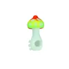 Mushroom Silicone Smoking Hand Pipes Portable Smoke Dab Device Dry Herb Tobacco Oil Burner Pipes Cigarette Accessories Luminous Glow in Dark Bongs