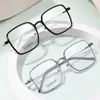 Solglasögon ramar Pure Titanium Eyeglass Frame Ultra Light Storframe Women's Optical Recept Glasses 55005