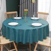 Pano de mesa 2024 Toalha de mesa redonda PVC impermeável e anti-incrustação para jantar ao ar livre