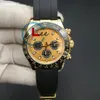 12 kleuren Hoge kwaliteit herenhorloge Mechanisch automatisch horloge Siliconen band Keramische bezel Saffier 116518 Duikhorloges 40mm295A