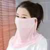 Scarves UV Protection Facial Silk Mask Scarf For Outdoor Wear Sports Fishing Hiking Cycling Face Shield Breathable Neck Wrap Cover