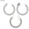 14 mm 18-24 pouces fine bijoux glace hors clignolate Collier de diamant de mossanite