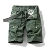Men's Shorts Summer Overalls Pants High-End Multi-Pocket Mountaineering Outdoor Casual Large Size Elastic Waist