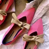 Casual Shoes Flat Women Spring 2024 Pointed Mary Jane Bow flätade grunt mjuka moderskap Zapatos de Mujer loafers