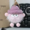 Nyckelringar Söt Elf Mink Hair Small Coal Ball Car Keychain Handsewn Multi Color Wool Hat With Soft Touch Pinching Pressure Reducing Doll