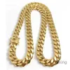 Collane designer Collane Cuban Gold Chain Catene Gold Miami Cuban Link Collana Catena Uomini Hip Hop in acciaio inossidabile Collane VCM0 VCM0