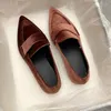 Sıradan Ayakkabı Kadınlar Flats Bale Dans Ayak Parmağı Sandalet 2024 Sonbahar Tasarımcı Sakinler Süet Sport Yürüyüş Zapatillas