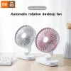 Irrigator Xiaomi Youpin Electric USB Auto Rotation Desktop Fan 4000mAh Rechargeable Air Cooling Conditioner 4 Speed Wind Silent for Office