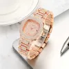 Высококачественные роскошные мужские часы для женщин Live Watch Half Diamond Women Quartz Fashion Waterpronation X88p