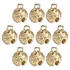 Party Supplies 10Pcs DIY Bells Vintage Crafts Keychain Making Pendant For Festival Decoration